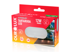 Luminária Tartaruga Led 12W Bivolt BR6500K Oval Ourolux