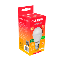 Lâmpada Led Ouro Pera 9W Bivolt Luz Amarela 3000K - Ourolux