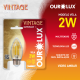 Vintage Led Vela  2W Bivolt 2400K - Ourolux